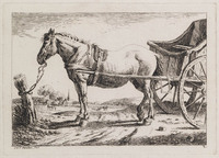 KG 07714
<br/>
Paard en wagen
<br/>
<em>Varelen, Jacob Elias van (1757-1840)</em>